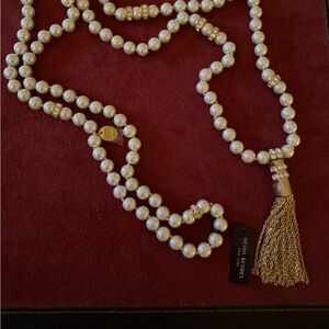 Henri Bendel Gold and White Necklace